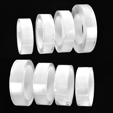 Transparent Acrylic Nano Tape Double Sided Traceless Waterproof Heavy Duty Adhesive Tape For Home Office Use