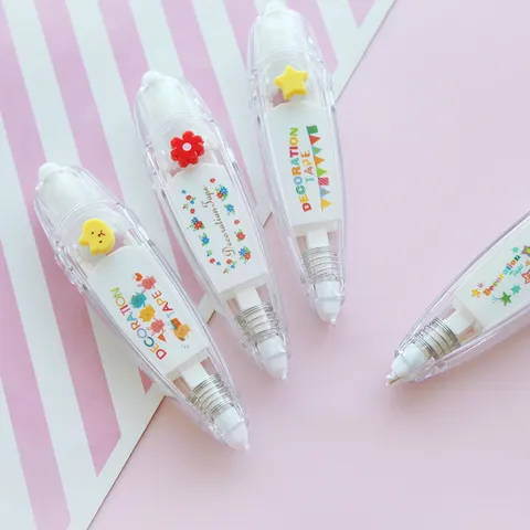 Süßes Drück-Typ Dekoratives Spitzen Korrekturroller DIY Tagebuch Schreibwaren Scrapbook Deko Ornament