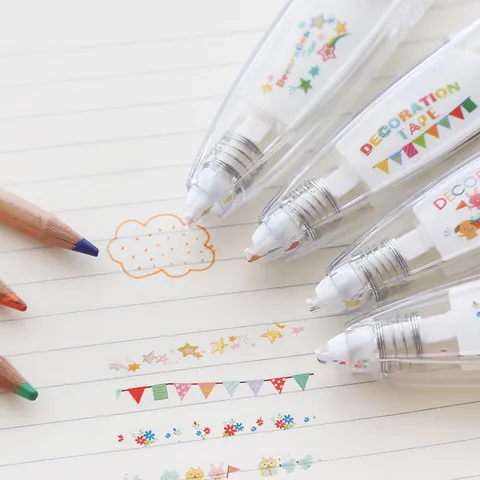 Süßes Drück-Typ Dekoratives Spitzen Korrekturroller DIY Tagebuch Schreibwaren Scrapbook Deko Ornament