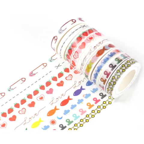 Süßes Handgemaltes Washi Tape Dekoratives Briefpapier Aufkleber Für Tagebuch DIY Scrapbooking Klebeband Bastelbedarf