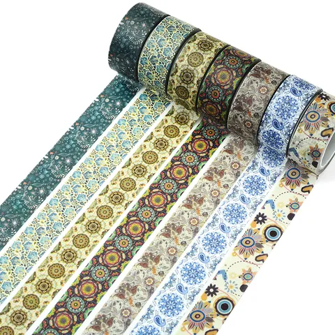 Ensemble de Ruban Washi Vintage Ruban adhésif Décoratif à Motif Floral Mignon Pour Journal Scrapbooking DIY Papeterie Artisanat