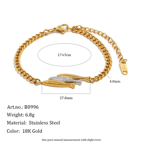 Stainless Steel Three Fish Jewelry Set Gold Silver Two Tone Rhinestone Bracelet Ring Stud Earrings Fashion Jewelry Gift