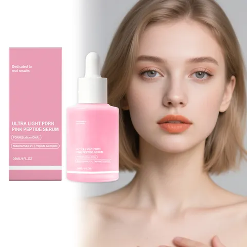 Ultra Light PDRN Pink Peptide Face Serum Deep Moisturizing Hydrating Facial Skin Care Essence For Glowing Complexion