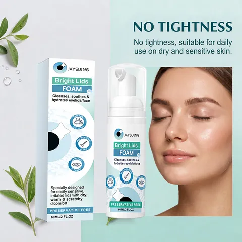 Gentle Facial Cleansing Mousse Sensitive Eye Eyelid Care Moisturizing Foaming Cleanser Skincare