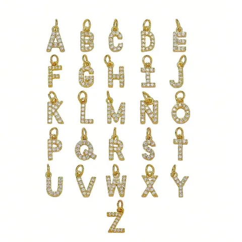 Kupfer Künstliche Perle Strass Buchstabe Anhänger Halskette Damen Nische Design Mode Choker Schmuck