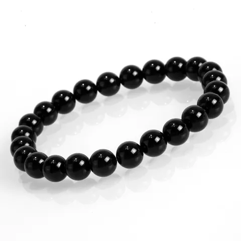 Natural Stone Perlen Armband Set Für Damen Yoga Elastisch Stretch Stapeln Rosenquarz Schwarze Glasperlen Modeschmuck
