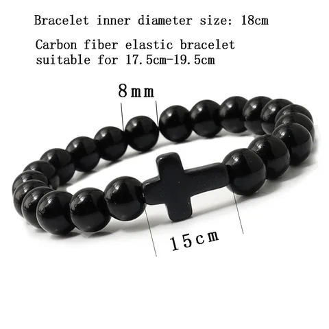 Minimalistisch Legierung Künstliche Perle Kreuz Perlen Stretch Armband Für Unisex Mode Geometrisch Täglich Reise Schmuck Geschenk