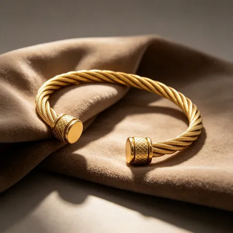 Titaniumstaal Gedraaide Kabel Open Manchet Armband Voor Mannen Vrouwen Geometrisch Edgy Mode Hand Sieraden Cadeau