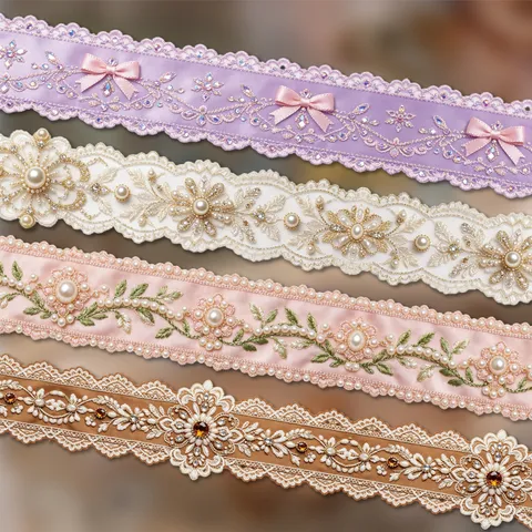 Retro Story Palace Lace Floral Trim Set Laser Cutout Self Adhesive Craft Washi Tape Decorative Stickers Roll For DIY Scrapbooking Journal Stationery Supplies