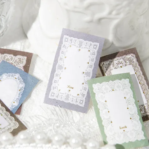 Vintage White Kraft Paper Lace Border Tape INS Style Decorative Washi Tape For Journaling Scrapbooking DIY Material Hand Account