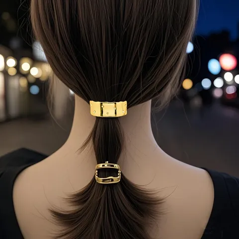 Minimalist Alloy Rhinestone Artificial Pearl Ponytail Clip And Hair Hook Set For Women Japanese Cool Style Elegant Hair Accessories