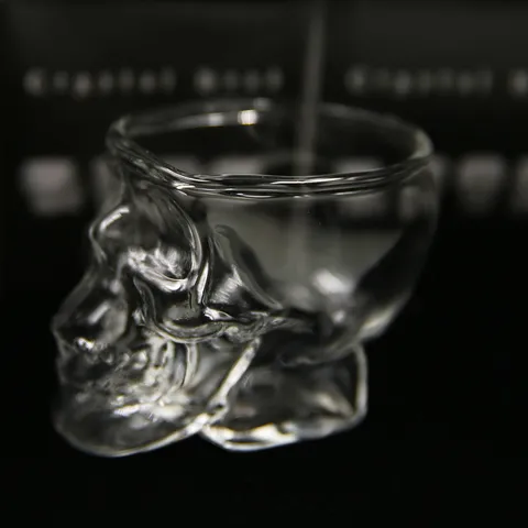 Creative Skull Head Glass Cup Transparent Double Wall Whiskey Beer Glass Bar Party Drinkware