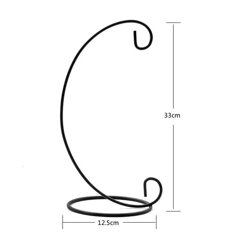 Eisen Hängeständer Für Glas Terrarium Luftpflanze Geometrische Kugel Display Halter Schwarzer Dekorativer Metall Ornament Ständer
