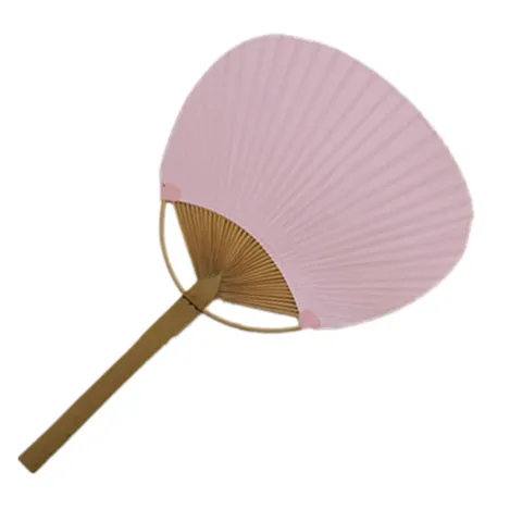 Japanischer Stil Runder Handfächer Traditioneller Bambus Papier Fächer Tragbarer Sommer Kühlfächer Heimdeko Handwerk Fächer