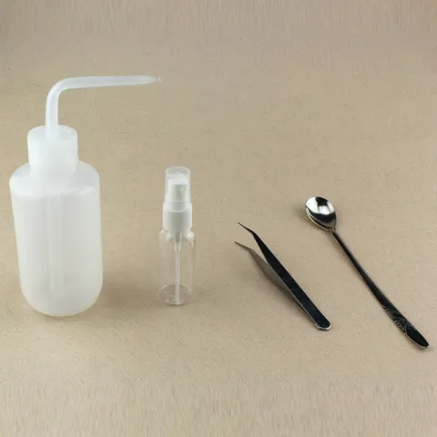 Outils Jardinage Mini Paysage Cuillère Pincettes Acier Inoxydable Bouteille Arrosage Spray Plastique Pour Terrarium