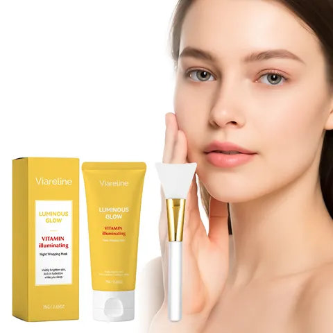 Vitamin C Nacht Umwickelnde Abziehbare Gesichtsmaske Tiefenreinigung Feuchtigkeitsspendend Aufhellend Mit Silikonpinsel
