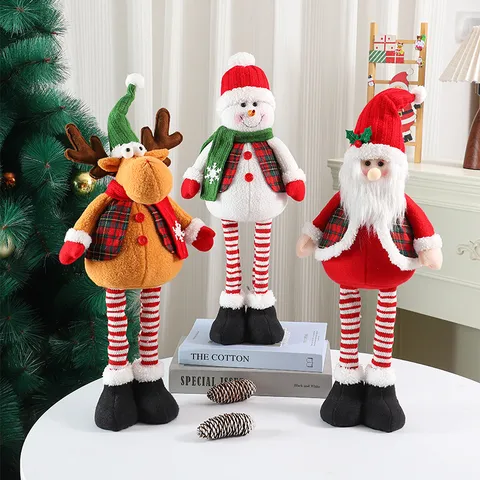Weihnachten Stoff Wichtel Puppe Ornamente Gesichtsloser Alter Mann Schneemann Elch Plüsch Figur Feiertag Zuhause Party Dekoration