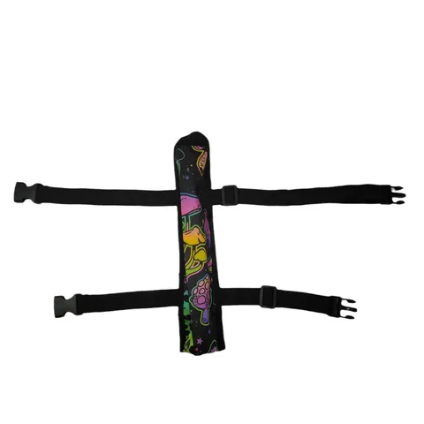 Satin Kung Fu Fächer Beinstasche Cyberpunk Pilz Druck Tragbare Aufbewahrungstasche Outdoor Sport Leistung Fächer Zubehör