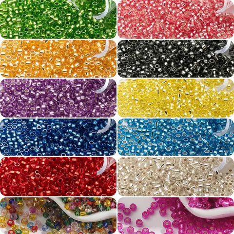 Cuentas de Vidrio con Núcleo de Plata Cuentas Redondas para Creación de Joyas DIY Collares Pulseras Multicolor Pequeñas Cuentas para Manualidades