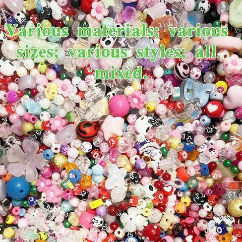 Acrylic Soft Clay Beads Mixed Cute Cartoon Animal Letter DIY Jewelry Making Kit Bracelet Necklace Beads Wholesale Set
