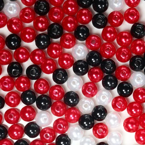 Cuentas de Perlas Artificiales de Acrílico Redondas Colores Mezclados Para Creación de Joyas DIY Collares Pulseras Cadenas de Teléfono Accesorios