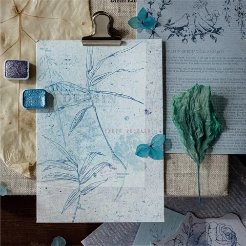 Vintage Botanical Scrapbooking Paper Decorative Journaling Paper For DIY Arts Crafts Bullet Journal Supplies Floral Theme