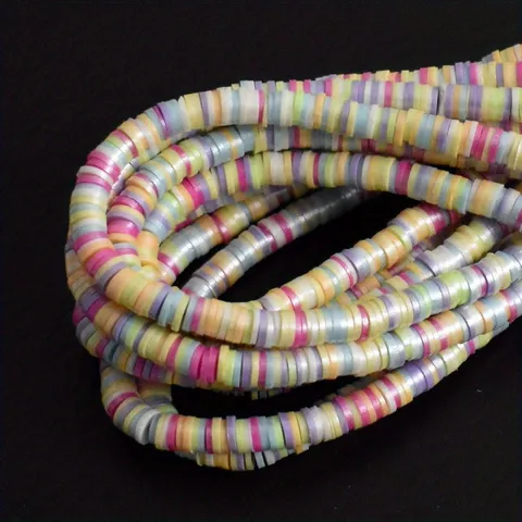 AB Color Polymer Clay Heishi Beads Mixed Spacer Loose Beads For DIY Bracelet Necklace Jewelry Making Handmade Craft Accessory