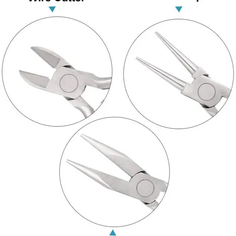 Multicolor Stainless Steel Round Nose Wire Cutter Chain Nose Pliers Tools For DIY Crafting Repair Jewelry Making Tools