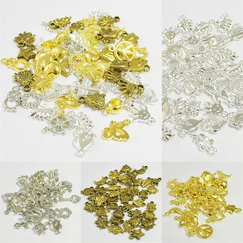 16mm Plated Mixed Shapes Polymer Clay Beads For DIY Jewelry Making 1800 Pieces Bulk Gold Silver Bronze Beads For Bracelet Necklace