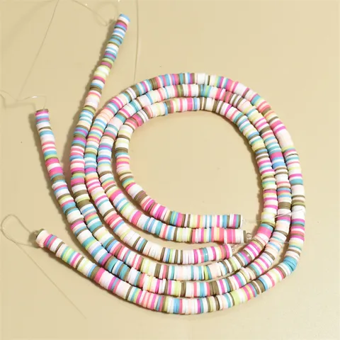 Perline a Disco Heishi in Pasta Polimerica Colorate DIY Perline Distanziatrici Sciolte per Creazione Gioielli Accessori Braccialetto