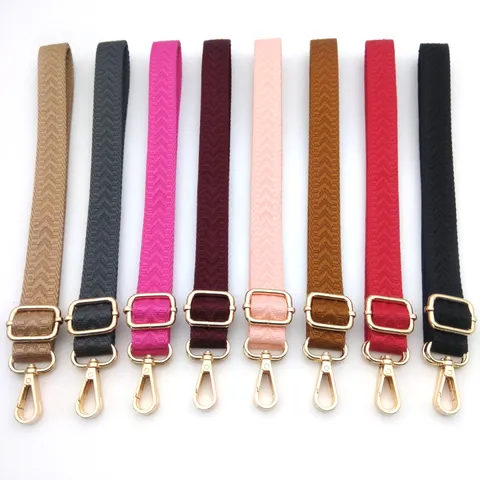 Verstellbarer 2.5cm Breiter Ersatz Taschengurt Für Damen Fischgrätmuster Polyester Schultergurt Mit Metallschnallen Einfarbiges Taschenzubehör