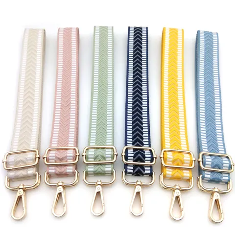 Verstellbarer Jacquard Fischgräten Taschengurt Polyester Ersatz Schultergurt Für Umhängetasche Handtasche Handy Umhängeband
