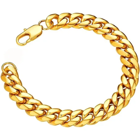 Minimalist Stainless Steel Cuban Link Chain Necklace Bracelet For Men Women Hip Hop Street Polished Gold Silver Black Chain Jewelry Gift