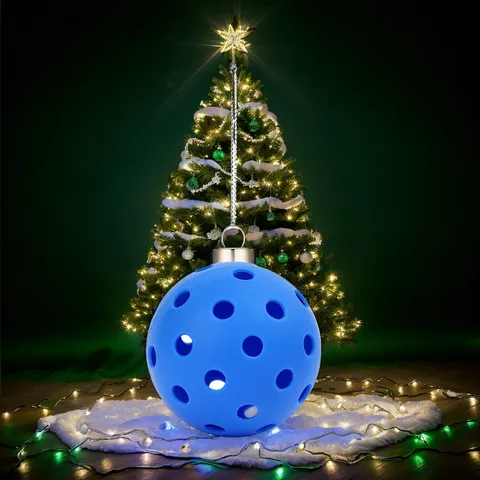 Ornamento di Pickleball per Albero di Natale Pendente Sospeso in Plastica Festa Festiva Decorazione per la Casa Regalo di Compleanno