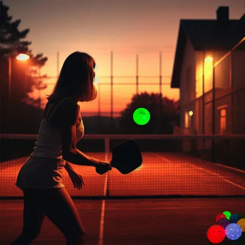 LED Glowing Pickleball Night Luminous Plastic Outdoor Indoor Sports Training Ball For Sports Entertainment