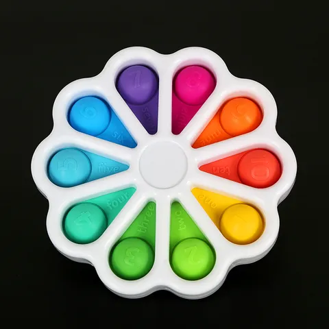 Girasol Burbuja de Presión Fidget Juguete Alivio del Estrés Tablero de Juego Sensorial Juguete Educativo para Niños Adultos Oficina