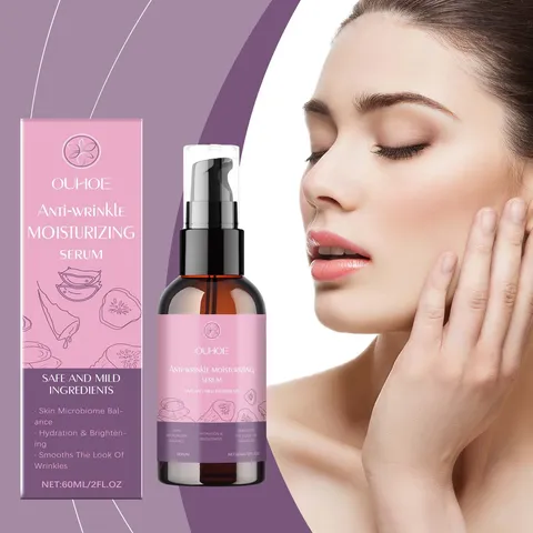 Siero Viso Idratante Antirughe Acido Ialuronico Vitamina C Cura della Pelle del Viso Bottiglia di Vetro Liquido Cura Quotidiana
