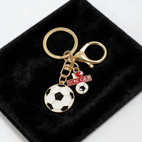 Creatieve Metalen Voetbal Sleutelhanger Zinklegering Sportief Trikot Schoen Hanger Sleutelring Voor Mannen Fans Souvenir Cadeau