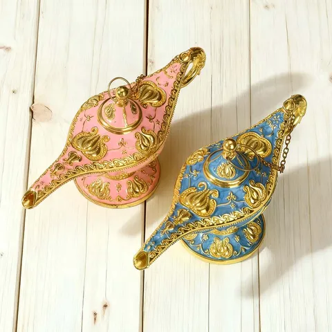 Antieke Aladin Wonderlamp Europese Paleisstijl Emaille Strass Zinklegering Handwerk Huisdecoratie Cadeau