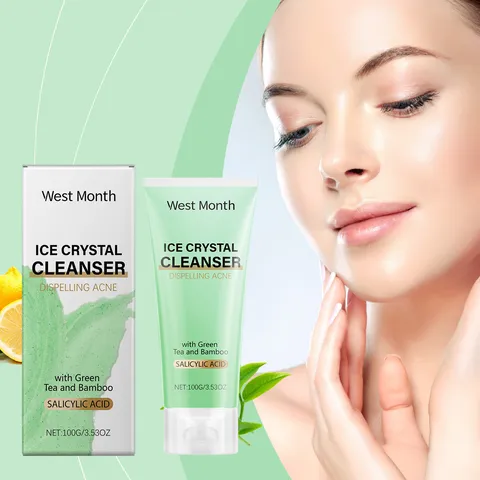 Detergente Viso Anti-Acne Pulizia Delicata dei Pori Pulizia Profonda Idratante Rinfrescante Cura della Pelle