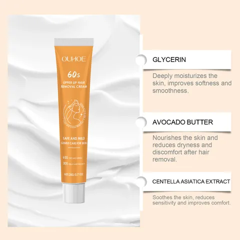 Gentle Hair Removal Cream Painless Underarm Facial Body Hair Remover Moisturizing Smooth Skin Care Cream