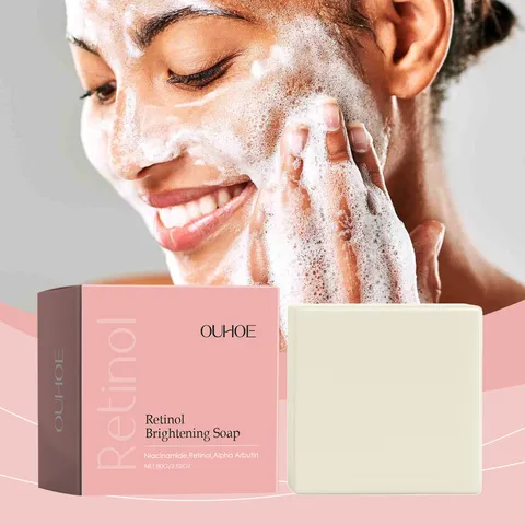 Savon Nettoyant Éclaircissant au Rétinol Soin de la Peau du Visage Nettoyage en Profondeur Doux Hydratant Raffermissant Lisse