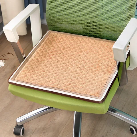 Modern Minimalist Square Chair Cushion Quilted Solid Color Soft Fabric Seat Pad For Office Study Home Indoor Outdoor Decor