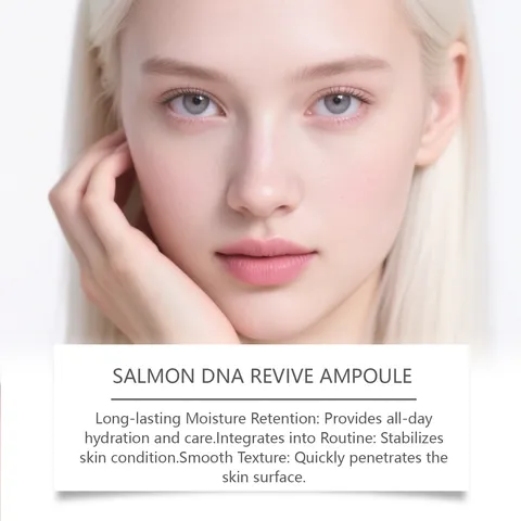 Siero Idratante Viso Fiala Revive DNA di Salmone Liquido Idratante Cura della Pelle Antietà Bottiglia di Vetro con Contagocce