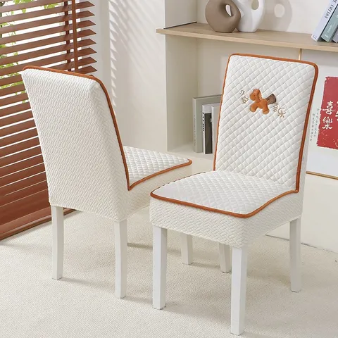 New Chinese Style Universal Dining Chair Cover Thickened Elastic Soft Protector With Cute Horse Embroidery Home Decor