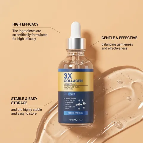 Siero Viso Puro Collagene Anti Età Idratante Essenza Idratante Con Flacone Contagocce Trattamento Cura Della Pelle