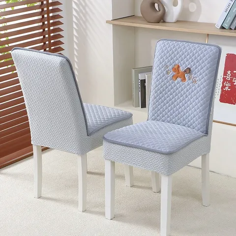 New Chinese Style Universal Dining Chair Cover Thickened Elastic Soft Protector With Cute Horse Embroidery Home Decor