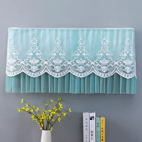 Copertura Antipolvere per Condizionatore Ricamo in Pizzo Copertura Completa Protettore AC Decorativo