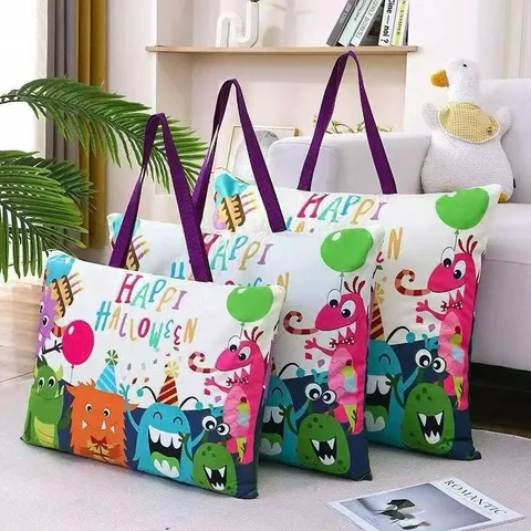 Waterproof Moisture Proof Kids Quilt Storage Bag Large Capacity Portable Clothing Storage Organizer Cartoon Print