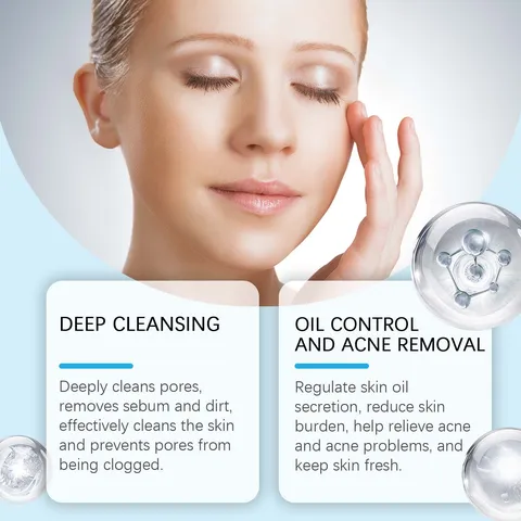 OUHOE Savon Nettoyant Visage Pressé à Froid Doux Efficace Nettoyage en Profondeur Contrôle du Sébum Élimination de l'Acné Bar